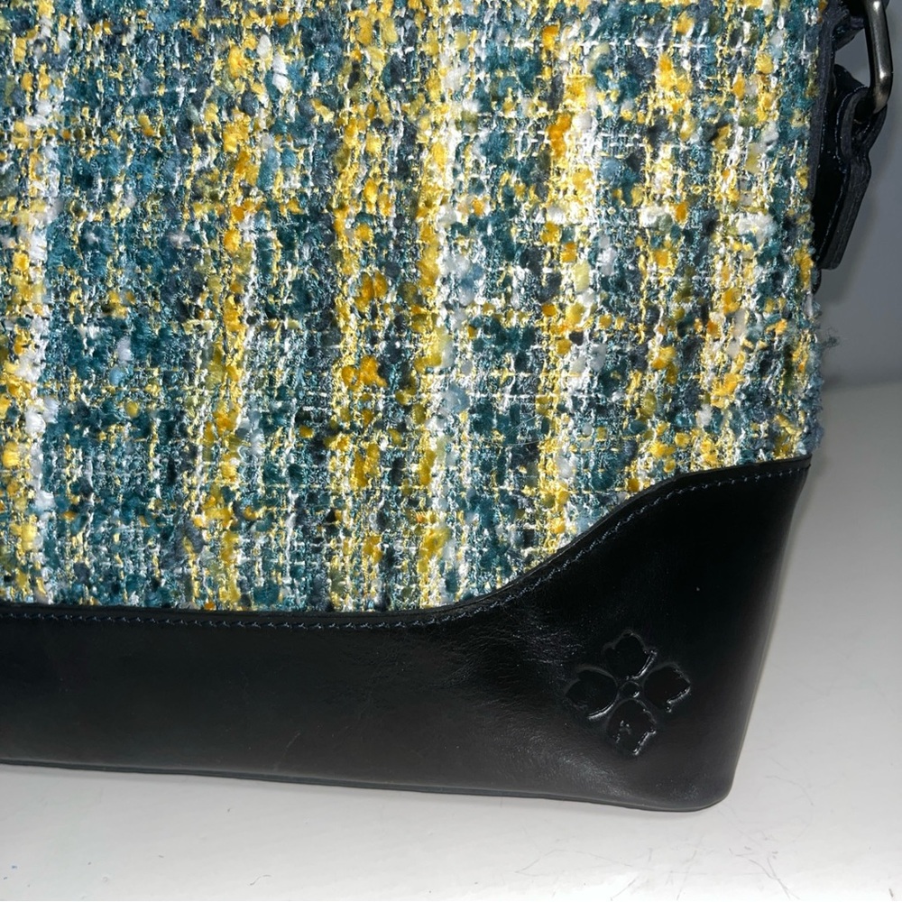 Patricia Nash Black and Yellow Tweed Shoulder Bag - Picture 4 of 16